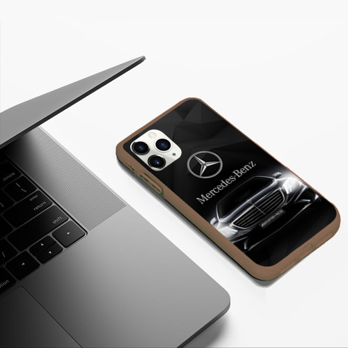 Чехол для iPhone 11 Pro Max матовый с принтом Mercedes, фото #5