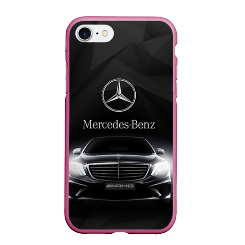 Чехол для iPhone 7/8 матовый с принтом Mercedes, вид спереди #2