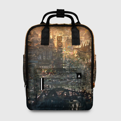 Женский рюкзак 3D с принтом Fallout, вид спереди #2