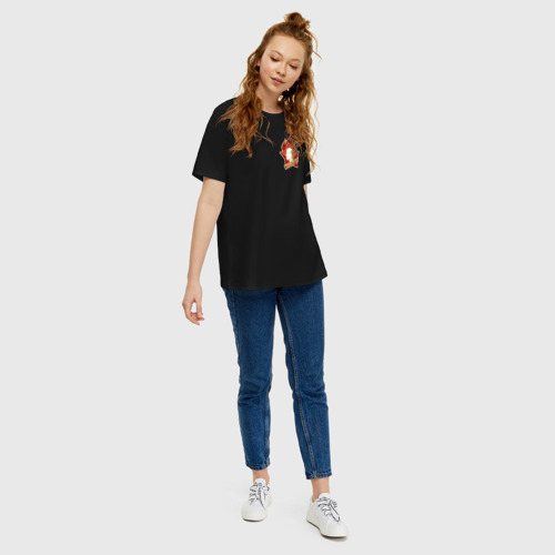 Женская футболка хлопок Oversize с принтом Ностальгия: Пионер, вид сбоку #3
