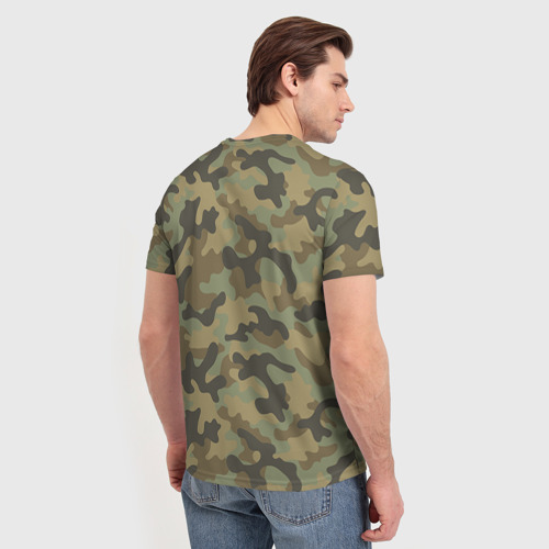Мужская футболка 3D с принтом Инженерные войска, вид сзади #2