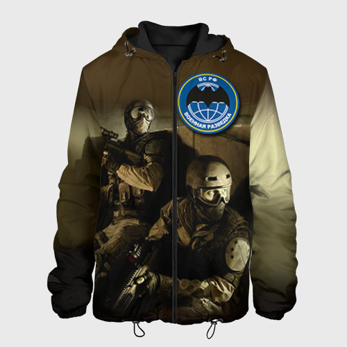 Мужская куртка 3D с принтом Военная разведка, вид спереди #2