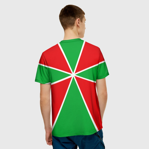 Мужская 3D футболка с принтом Пограничные войска, вид сзади #2