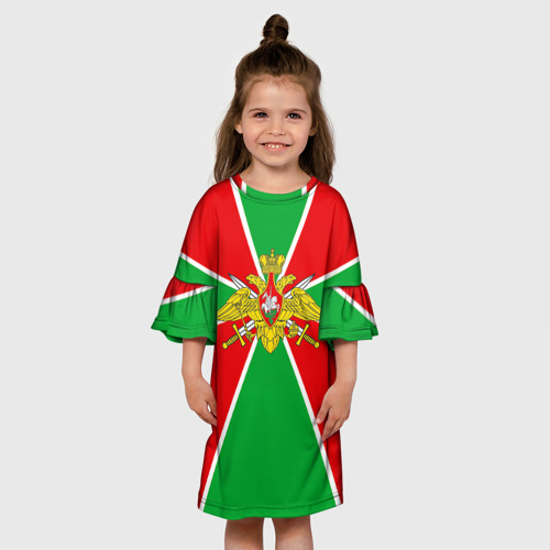 Детское платье 3D с принтом Пограничные войска, вид сбоку #3