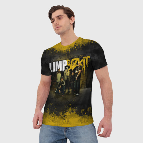 Мужская футболка 3D с принтом Limp Bizkit, фото на моделе #1