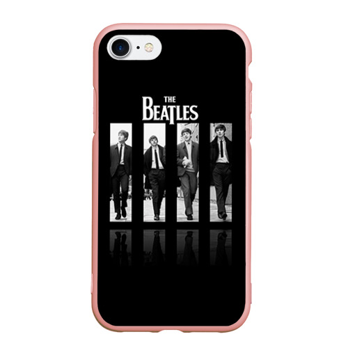 Чехол для iPhone 7/8 матовый с принтом The Beatles, вид спереди #2