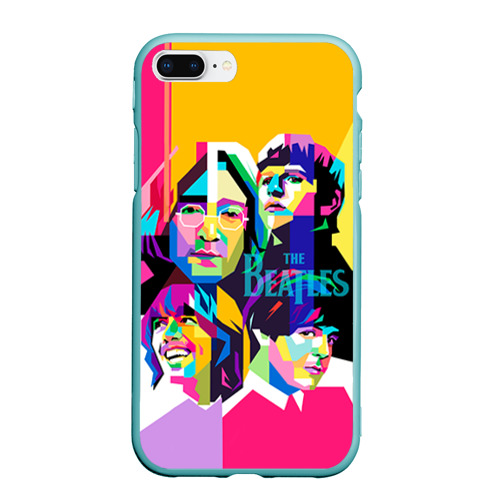 Чехол для iPhone 7Plus/8 Plus матовый с принтом The Beatles, вид спереди #2