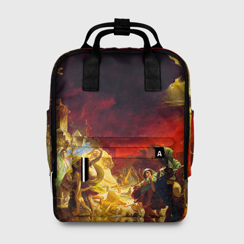 Женский рюкзак 3D с принтом Брюллов - Последний день Помпеи, вид спереди #2