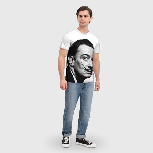 Мужская 3D футболка с принтом Сальвадор Дали, вид сбоку #3