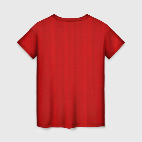 Женская футболка 3D с принтом Свитер с оленями, вид сзади #1