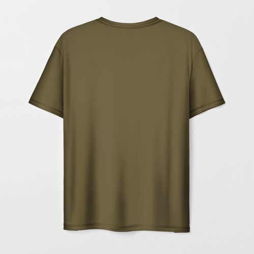 Мужская 3D футболка с принтом Солдатская форма, вид сзади #1