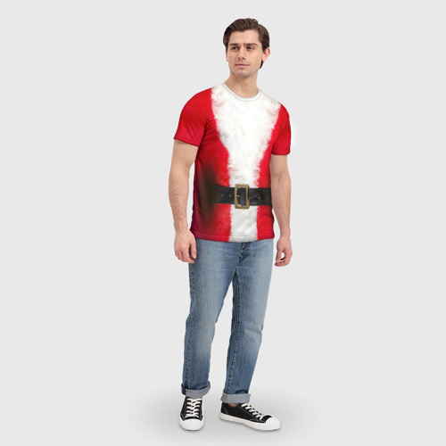 Мужская футболка 3D с принтом Дед мороз, вид сбоку #3