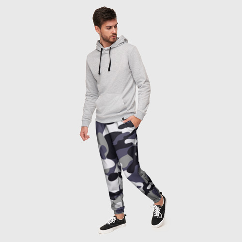 Мужские брюки 3D с принтом Городской камуфляж, фото на моделе #1