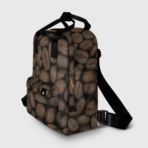 Женский рюкзак 3D с принтом Кофе, фото на моделе #1