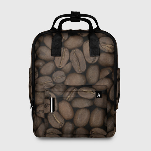 Женский рюкзак 3D с принтом Кофе, вид спереди #2