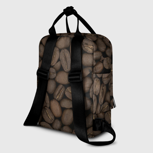 Женский рюкзак 3D с принтом Кофе, вид сзади #1