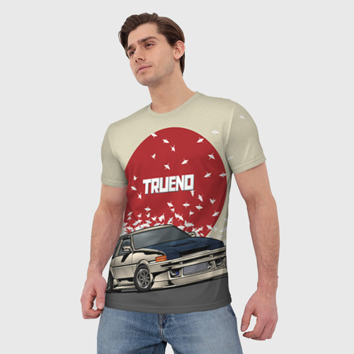 Мужская футболка 3D с принтом Toyota Trueno ae86, фото на моделе #1