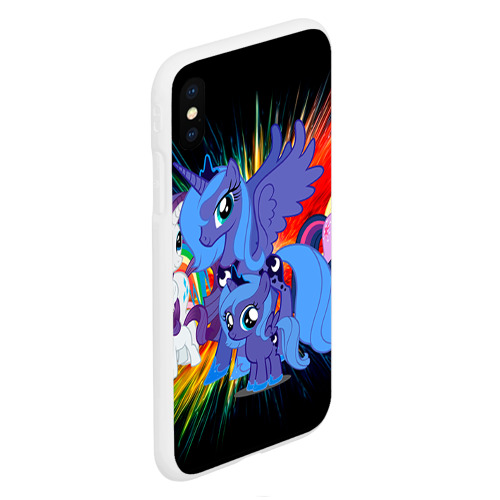 Чехол для iPhone XS Max матовый с принтом My Little Pony, вид сбоку #3