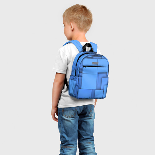 Детский рюкзак 3D с принтом Квадрат, фото на моделе #1
