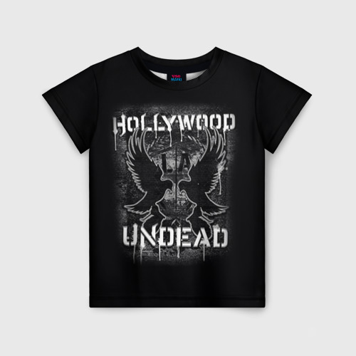 Детская футболка 3D с принтом Hollywood Undead, вид спереди #2