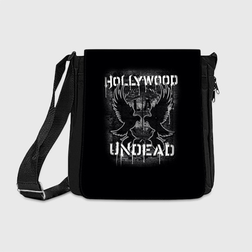 Сумка через плечо с принтом Hollywood Undead, вид спереди #2