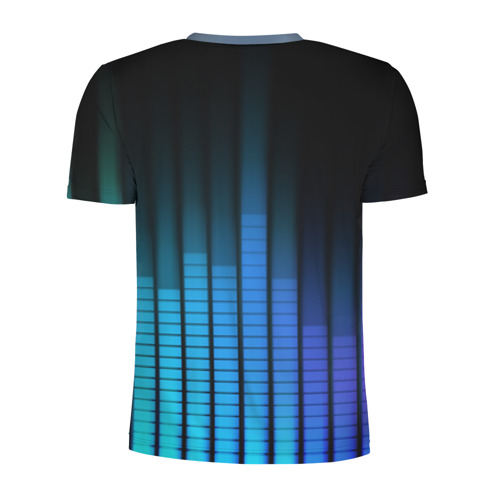 Мужская футболка 3D спортивная с принтом Эквалайзер, вид сзади #1