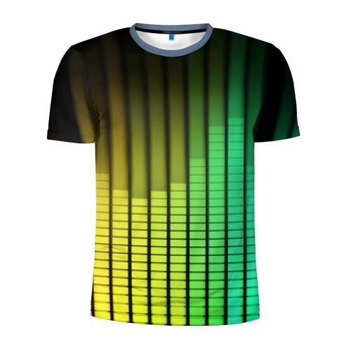 Мужская футболка 3D спортивная с принтом Эквалайзер, вид спереди #2
