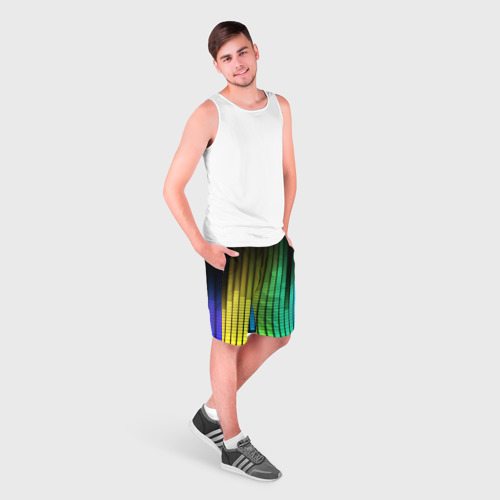 Мужские шорты 3D с принтом Эквалайзер, фото на моделе #1