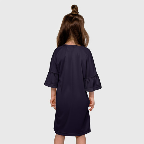 Детское платье 3D с принтом Аниме, вид сзади #2
