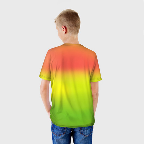 Детская 3D футболка с принтом Роналдо, вид сзади #2