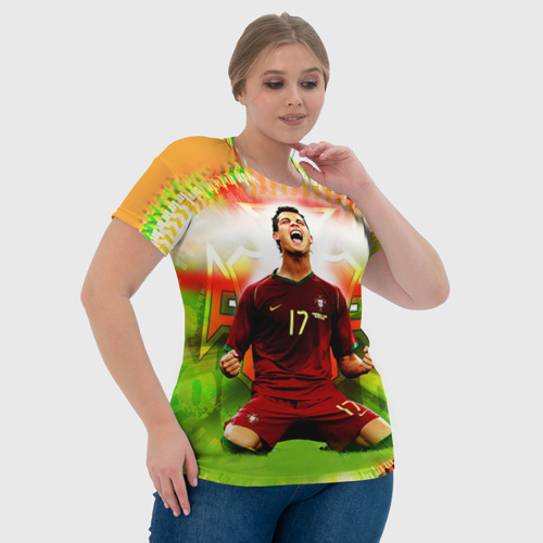 Женская футболка 3D с принтом Роналдо, фото #4