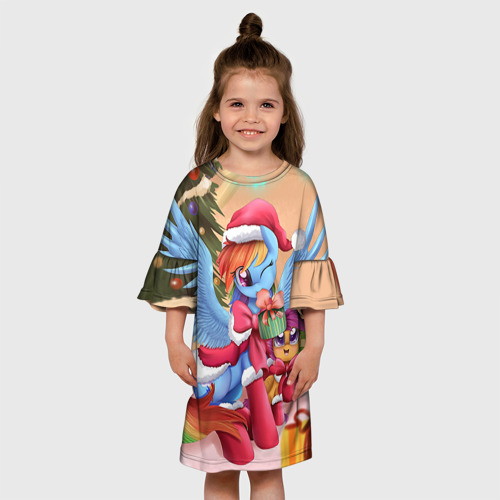 Детское платье 3D с принтом My Little Pony, вид сбоку #3