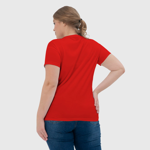 Женская футболка 3D с принтом Костюм медсестры, вид сзади #2