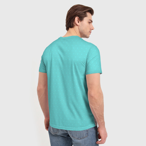 Мужская футболка 3D с принтом PO ART, вид сзади #2