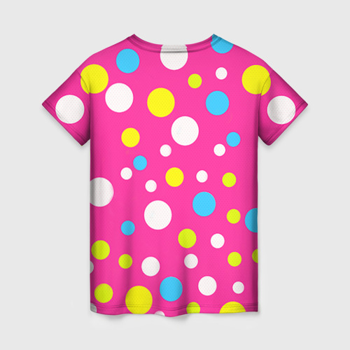 Женская футболка 3D с принтом POP art, вид сзади #1