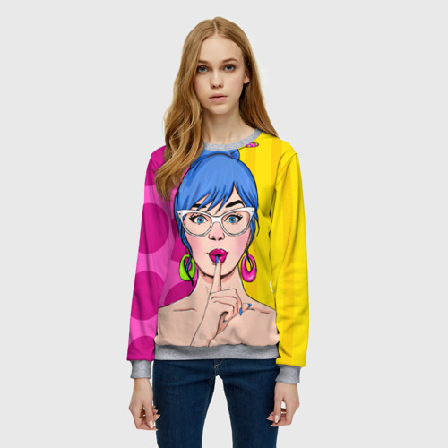 Женский 3D свитшот с принтом POP ART, фото на моделе #1