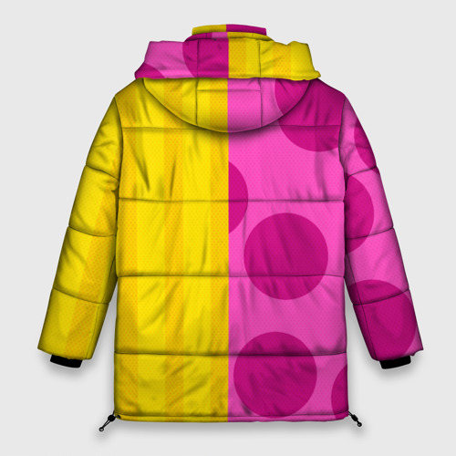 Женская зимняя куртка 3D с принтом POP ART, вид сзади #1