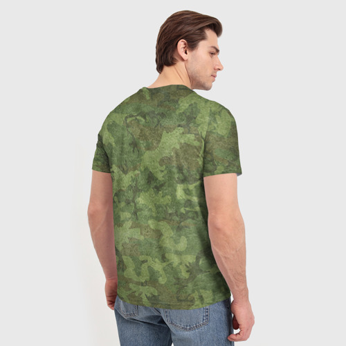 Мужская 3D футболка с принтом Охота и рыбалка, вид сзади #2