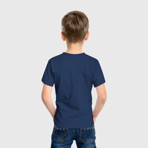 Детская футболка хлопок с принтом Vault Boy, вид сзади #2