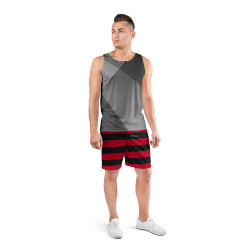 Мужские шорты 3D спортивные с принтом Свитер Курта Кобейна, вид сбоку #3
