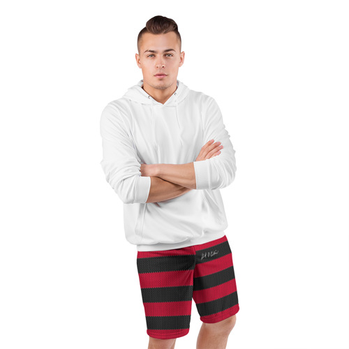 Мужские шорты 3D спортивные с принтом Свитер Курта Кобейна, фото #4