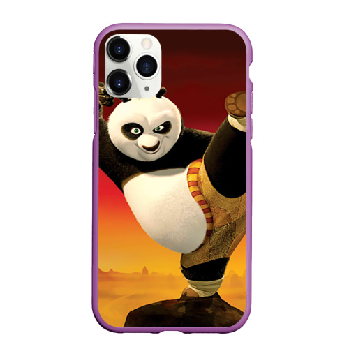 Чехол для iPhone 11 Pro матовый с принтом Кунг фу панда, вид спереди #2