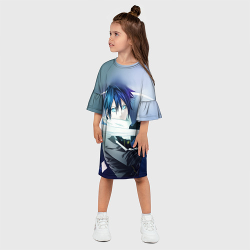 Детское платье 3D с принтом Боевой Ято БЕЗДОМНЫЙ БОГ, фото на моделе #1