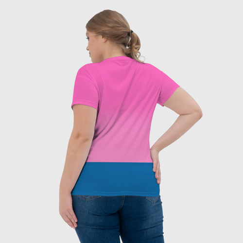 Женская футболка 3D с принтом Мардж, вид сзади #2