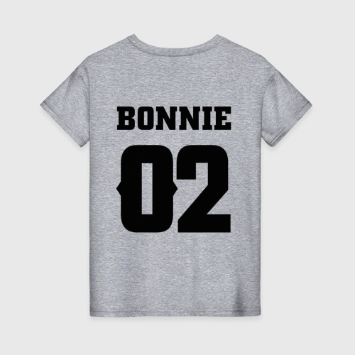 Женская футболка хлопок с принтом Bonnie, вид сзади #1