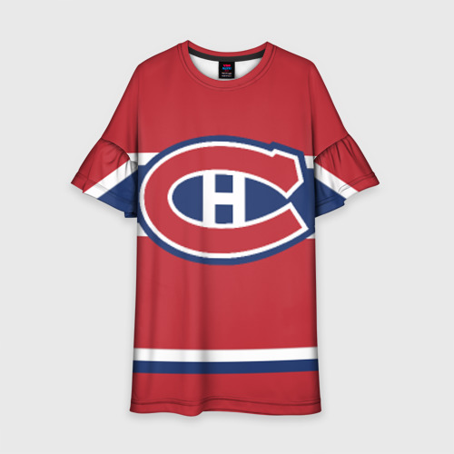 Детское платье 3D с принтом Montreal Canadiens, вид спереди #2