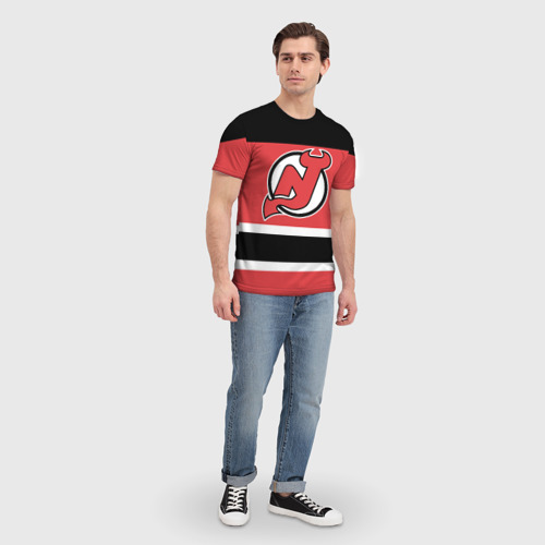 Мужская футболка 3D с принтом New Jersey Devils, вид сбоку #3