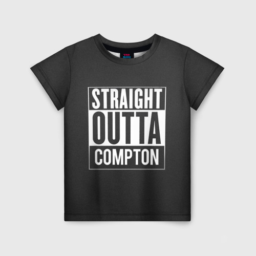 Детская футболка 3D с принтом Straight Outta Compton, вид спереди #2
