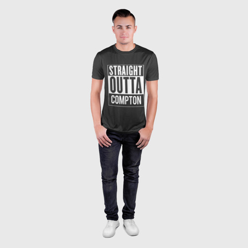 Мужская футболка 3D Slim с принтом Straight Outta Compton, вид сбоку #3