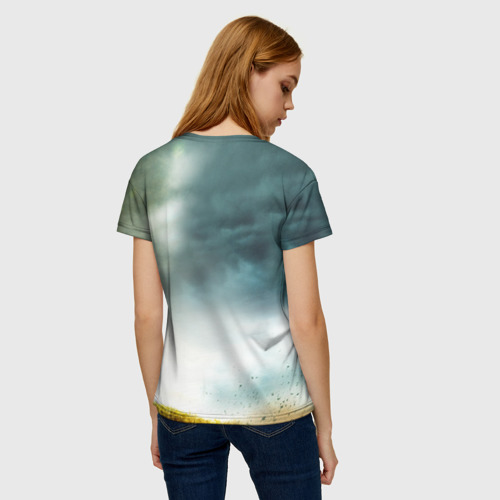 Женская футболка 3D с принтом Эндуро, вид сзади #2